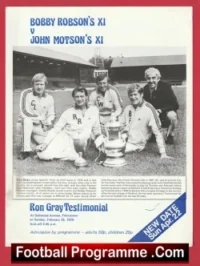 Ron Gray Testimonial Benefit Match Ipswich Town 1979 Multi Signed
