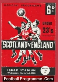 Scotland v England 1960 – U23 International Ibrox Denis Law
