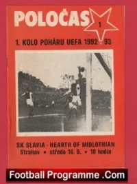 SK Slavia v Heart Of Midlothian 1992 – Czech Republic
