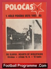 SK Slavia v Heart Of Midlothian 1992 – Czech Republic