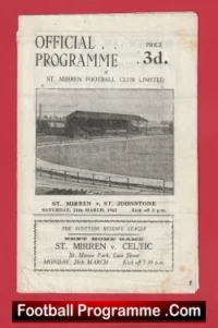 St Mirren v St Johnstone 1962 – Sir Alex Ferguson