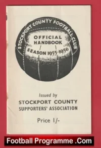 Stockport County Football Club Official Handbook 1955 – 1956
