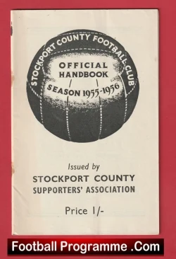 Stockport County Football Club Official Handbook 1955 - 1956 - football memorabilia