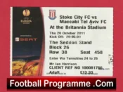 Stoke City v Maccabi Tel Aviv 2011 – Football Ticket