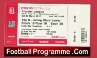 Stoke City v Middlesbrough 2017 – Football Ticket