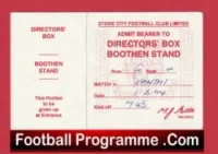 Stoke City v Xanthi 1994 – Directors Box Football Ticket