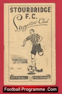 Stourbridge v Redditch 1948 – 1940s Programme