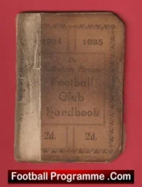 Tottenham Hotspur Spurs Official Handbook 1934 – 1935 Multi Signed