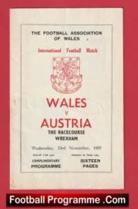 Wales v Austria 1955 – at Wrexham