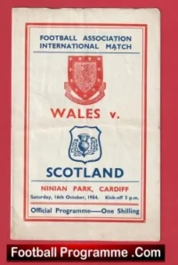 Wales v Scotland 1954 – Ninian Park Cardiff