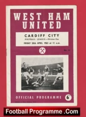 West Ham United v Cardiff City 1962 – Bobby Moore 1st game as Captain