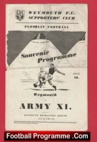 Weymouth v The Army 1954 – Recreation Ground 1950s