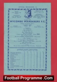 Wycombe Wanderers v Barking 1956