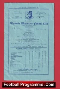Wycombe Wanderers v Bromley 1953