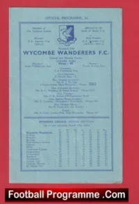 Wycombe Wanderers v Bromley 1956