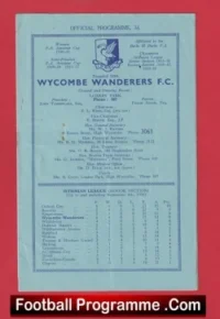Wycombe Wanderers v Dulwich Hamlet 1956