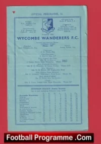 Wycombe Wanderers v Hounslow Town 1957