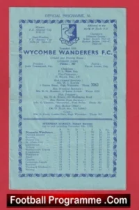 Wycombe Wanderers v Ilford 1956