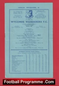Wycombe Wanderers v Maidenhead United 1957