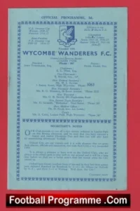 Wycombe Wanderers v Oxford City 1957