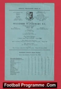 Wycombe Wanderers v Oxford City 1958