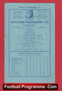 Wycombe Wanderers v St Albans City 1957