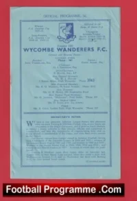 Wycombe Wanderers v Tooting Mitcham United 1956