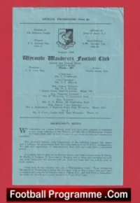 Wycombe Wanderers v Walthamstow Avenue 1953 – Reserves