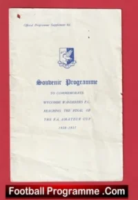 Wycombe Wanderers v Wimbledon 1957 – Commemoration Issue Final