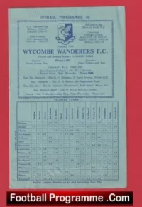 Wycombe Wanderers v Wisbech Town 1959