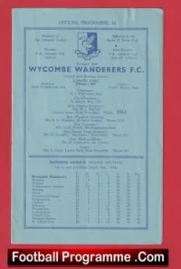 Wycombe Wanderers v Woking 1956