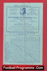 Wycombe Wanderers v Woking 1962
