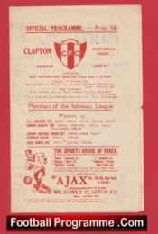 Clapton v The Casuals 1933 – London Senior Cup 1930s