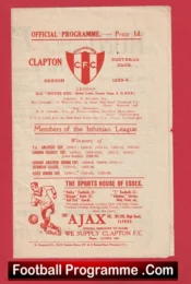 Clapton v The Casuals 1933 – London Senior Cup 1930s