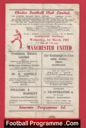 Chester City v Manchester United 1961 – Signed Rare Programme