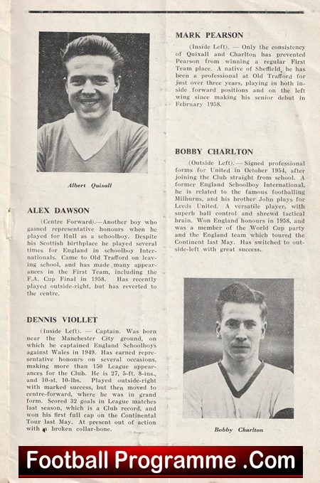 Chester City v Manchester United 1961 - Signed Rare Programme - Image 3