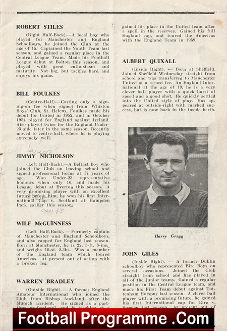 Chester City v Manchester United 1961 - Signed Rare Programme - Image 5