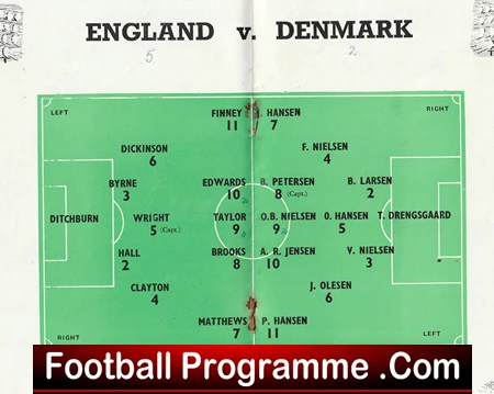 England v Denmark 1956 - Busby Babes Duncan Edwards - Image 4