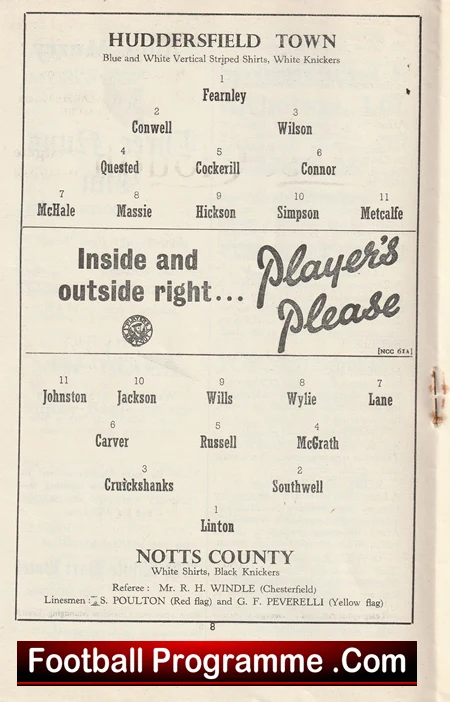 Huddersfield Town v Notts County 1956 - Denis Law First - Image 2