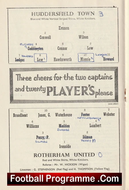 Huddersfield Town v Rotherham United 1958 - Denis Law - Image 2