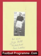 Manchester United George Mutch Autograph Signed Picture 1930s Player