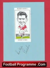 Manchester United Eddie Lewis Autograph Signed Picture 1950s Player