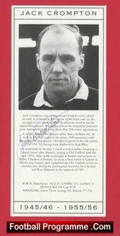 Manchester United Jack Crompton Autograph Picture 1940s Man Utd (Copy)