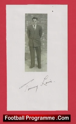 Manchester United Tommy Lowrie Autograph Signed Picture 1940s