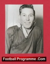 Manchester United Eddie Lewis Autograph Signed Picture 1950s Player