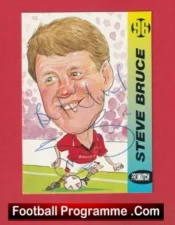 Manchester United Steve Bruce Man Utd Signed Football Card Autograph