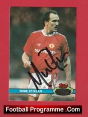 Manchester United Mike Phelan Signed Autograph Man Utd Football Card