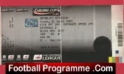 Manchester United v Tottenham 2009 – League Cup Final Ticket
