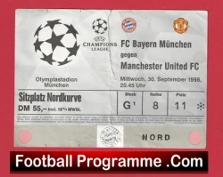 Bayern Munich v Manchester United 1998 - Treble Season Ticket