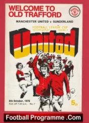 Manchester United v Sunderland 1976 – League Cup Replay